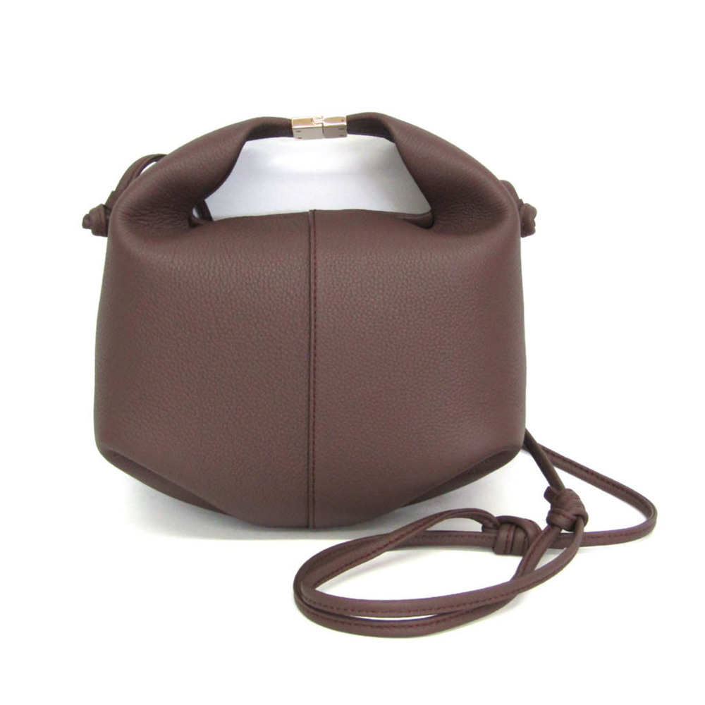 POLÈNE Béri Women's Leather Handbag,Shoulder Bag Brown